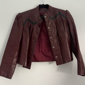 Maroon Genuine Leather Jacket